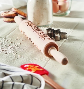 Logo trade promotional products image of: Christmas pastry wooden rolling