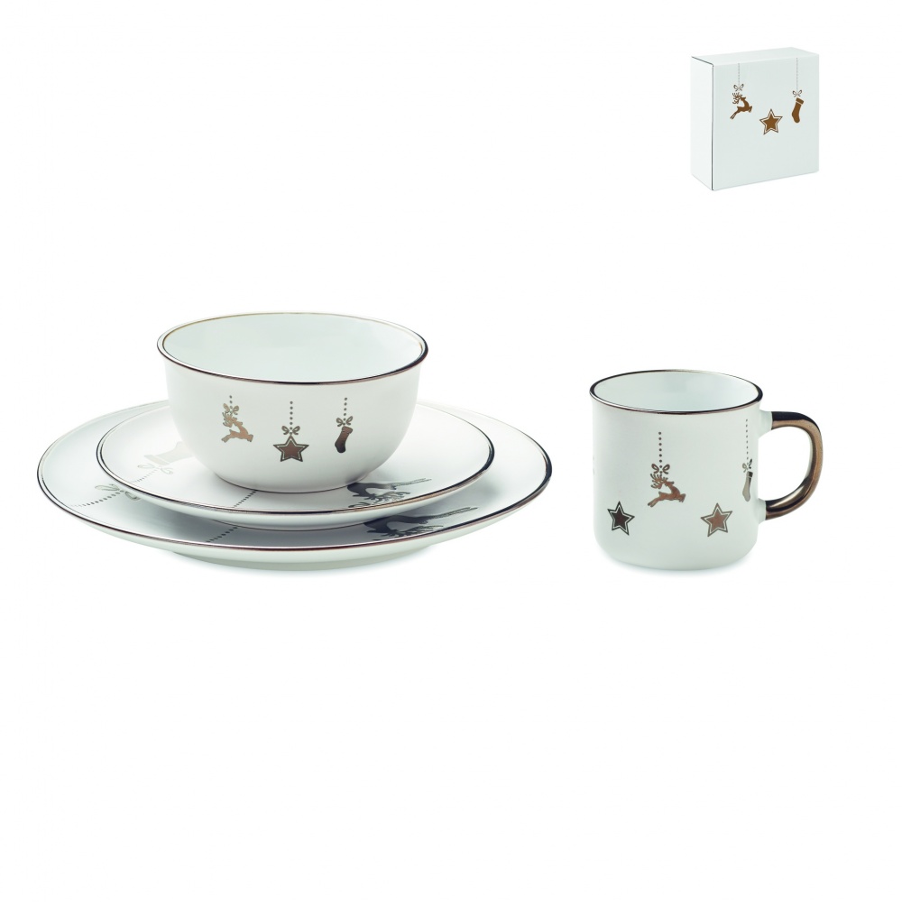 Logotrade promotional item picture of: 4 piece ceramic place setting