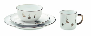 Logo trade promotional merchandise picture of: 4 piece ceramic place setting