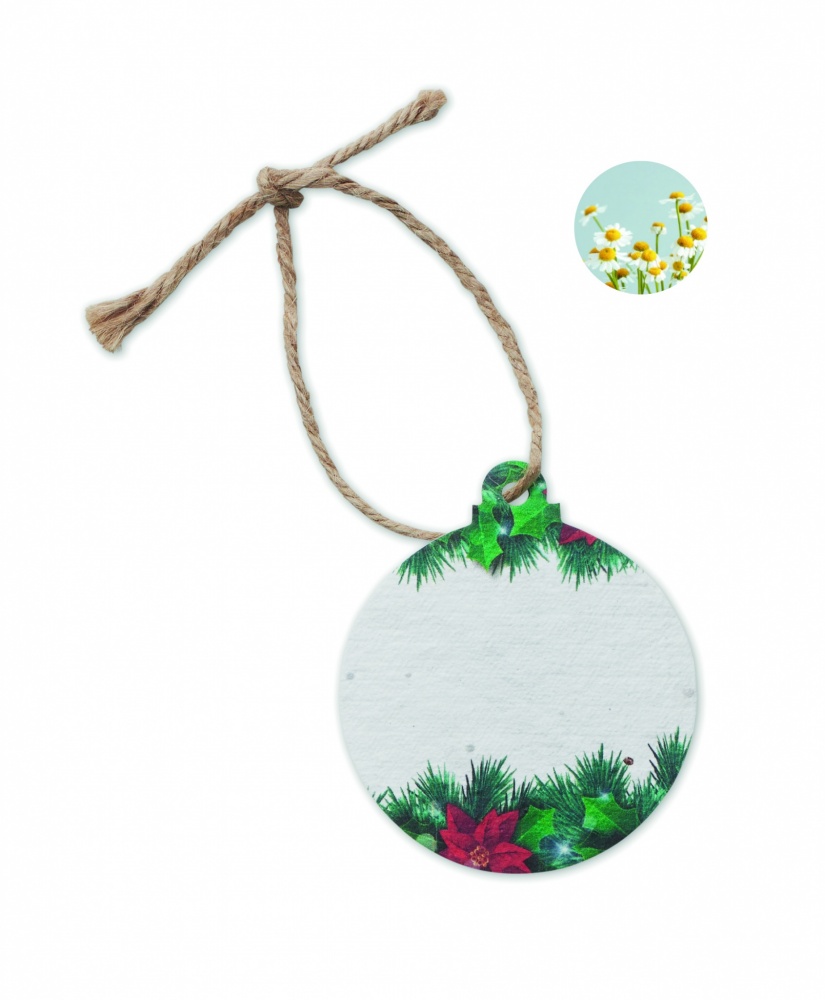 Logotrade advertising products photo of: Seed paper Xmas ornament