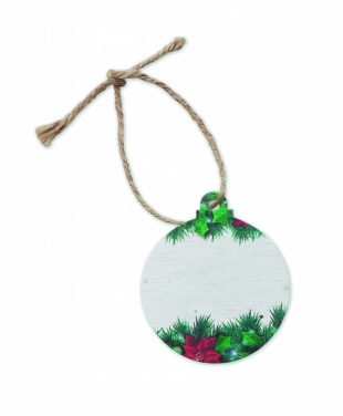 Logo trade promotional gifts image of: Seed paper Xmas ornament