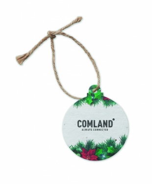 Logotrade promotional giveaway image of: Seed paper Xmas ornament