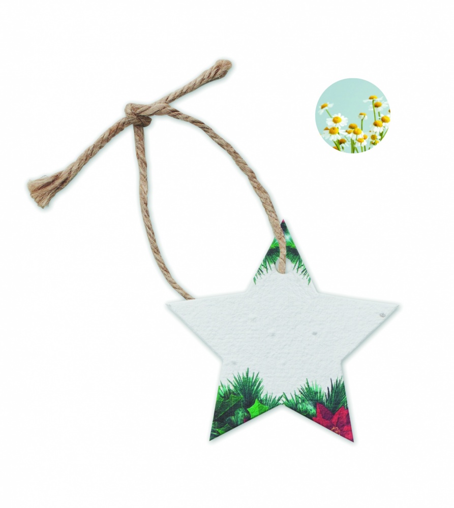 Logotrade promotional product picture of: Seed paper Xmas ornament