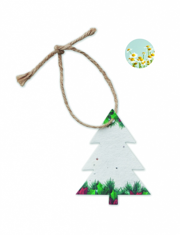 Logo trade promotional merchandise image of: Seed paper Xmas ornament