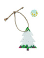 Seed paper Xmas ornament, White