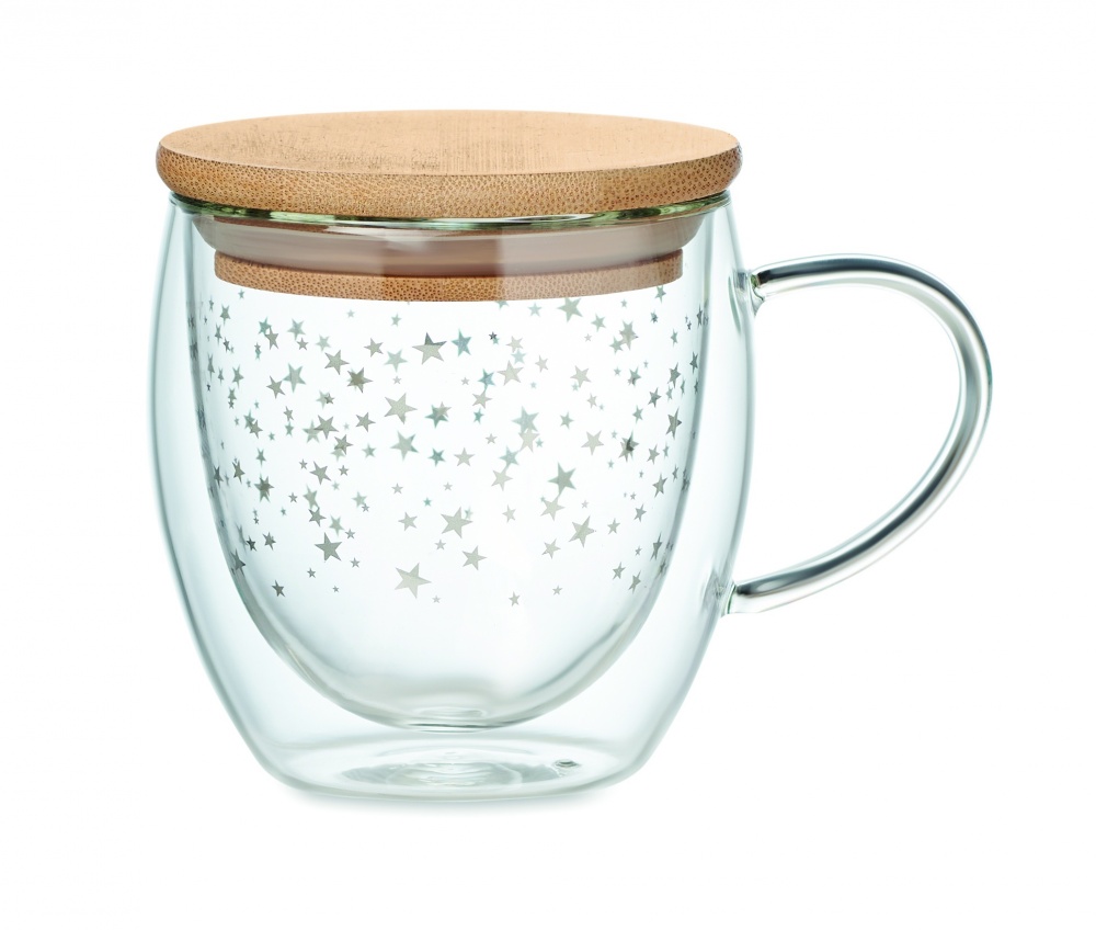 Logo trade promotional items image of: Double wall borosilicate mug