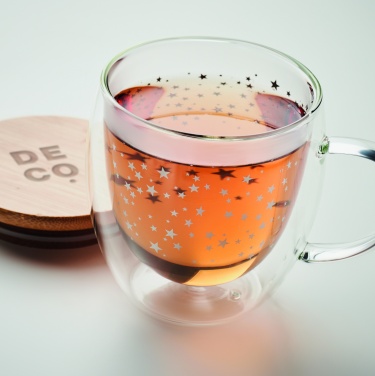 Logo trade promotional giveaways image of: Double wall borosilicate mug