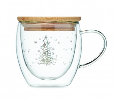 Logo trade corporate gift photo of: Double wall borosilicate mug