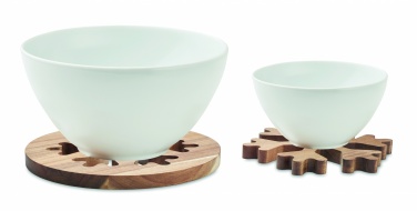 Logotrade business gift image of: Acacia wooden pot holders set