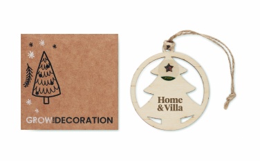 Logo trade promotional items picture of: Wooden tree shape hanger