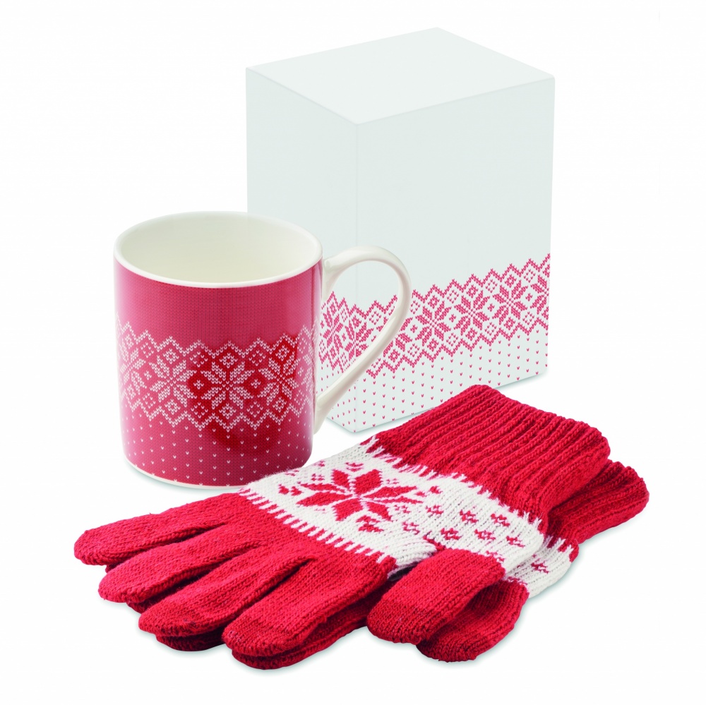 Logotrade promotional items photo of: Winter gift mug and gloves set