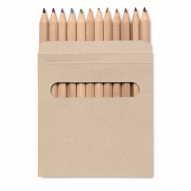 Logo trade promotional products image of: 12 coloured pencils set