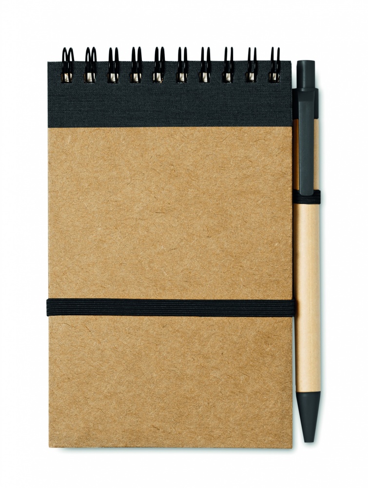 Logotrade business gift image of: A6 recycled notepad with pen