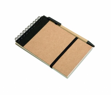 Logo trade promotional products picture of: A6 recycled notepad with pen