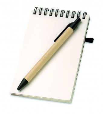 Logotrade promotional merchandise photo of: A6 recycled notepad with pen