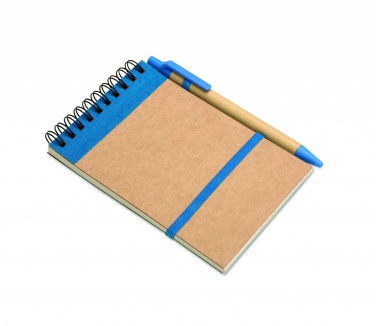 Logo trade promotional products picture of: A6 recycled notepad with pen