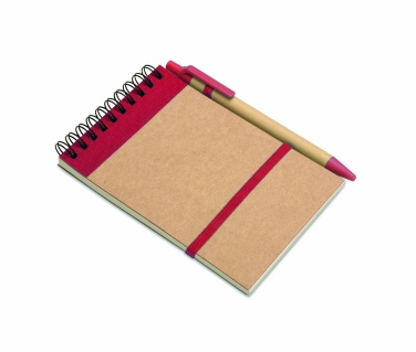 Logotrade promotional merchandise photo of: A6 recycled notepad with pen