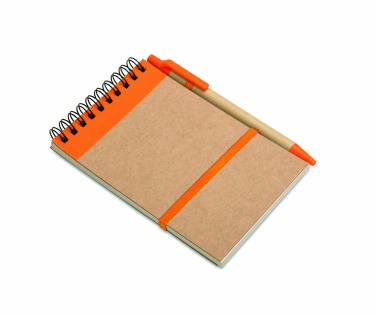 Logo trade corporate gifts picture of: A6 recycled notepad with pen