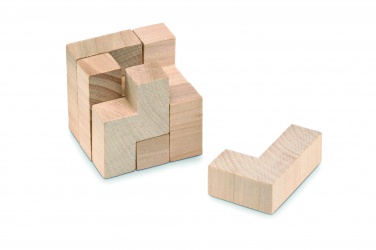 Logo trade promotional products image of: Wooden puzzle in cotton pouch