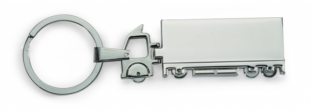 Logo trade promotional gifts picture of: Truck metal key ring Oulu