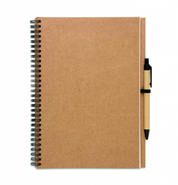 Logo trade advertising products picture of: Recycled notebook with pen