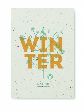 Logo trade promotional merchandise picture of: A5 seed paper cover notebook