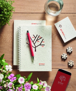 Logo trade promotional gifts picture of: A5 seed paper cover notebook