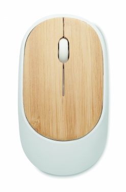 Logo trade promotional merchandise image of: Wireless mouse in bamboo