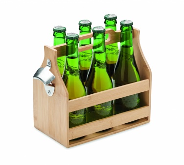 Logotrade promotional products photo of: 6 beer crate in bamboo