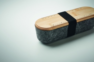 Logotrade promotional product image of: RPET felt pencil case with lid