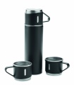 Double wall bottle and cup set, Black