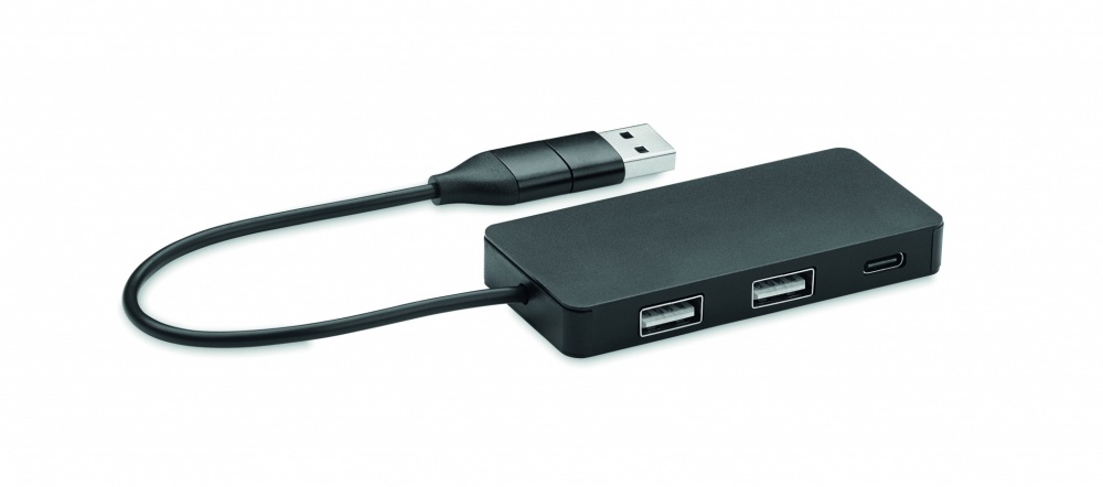 Logotrade promotional item image of: 3 port USB hub with 20cm cable