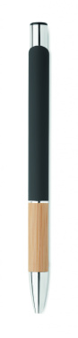 Logotrade promotional giveaway picture of: Ballpoint pen made of aluminum with a bamboo grip