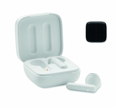 Logo trade promotional merchandise picture of: TWS earbuds with solar charger