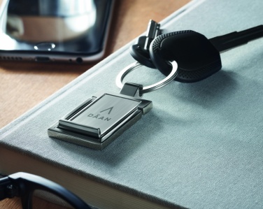 Logo trade advertising products picture of: Metal key ring phone stand Seinajoki