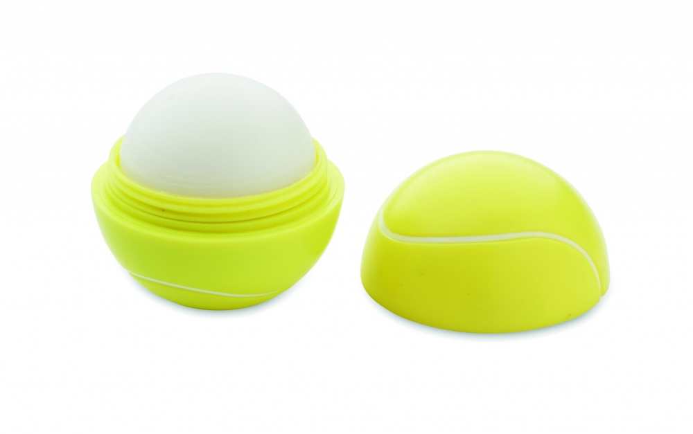 Logo trade promotional gift photo of: Lip balm in tennis ball shape