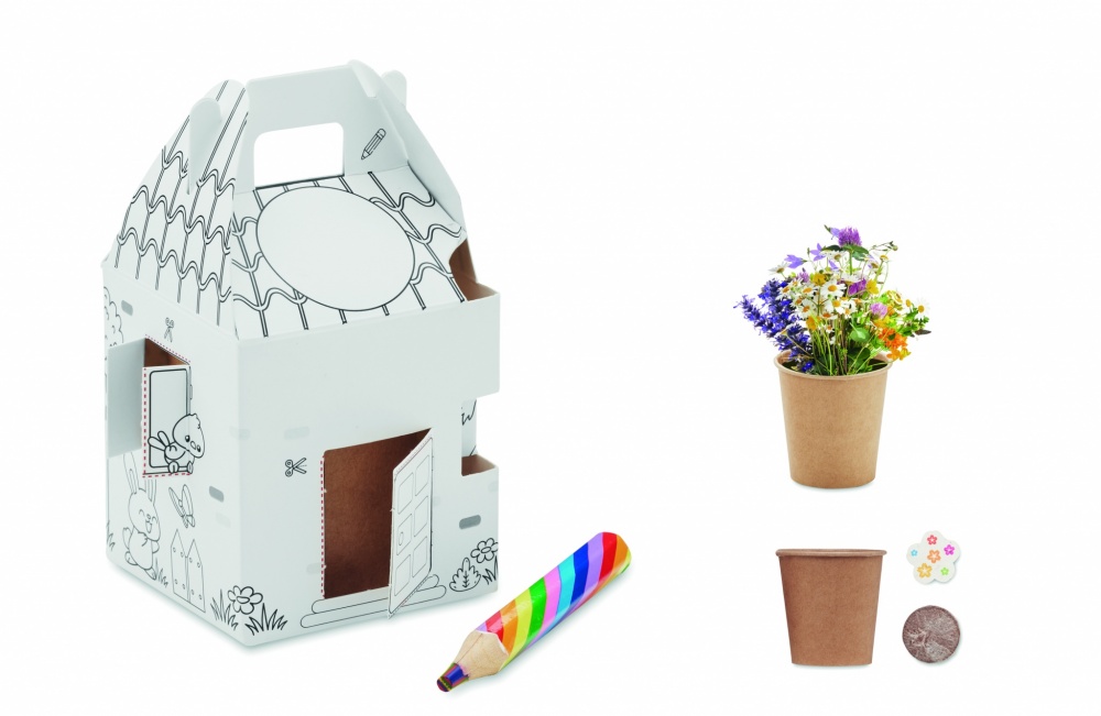 Logo trade promotional giveaway photo of: House shaped seeds grow set