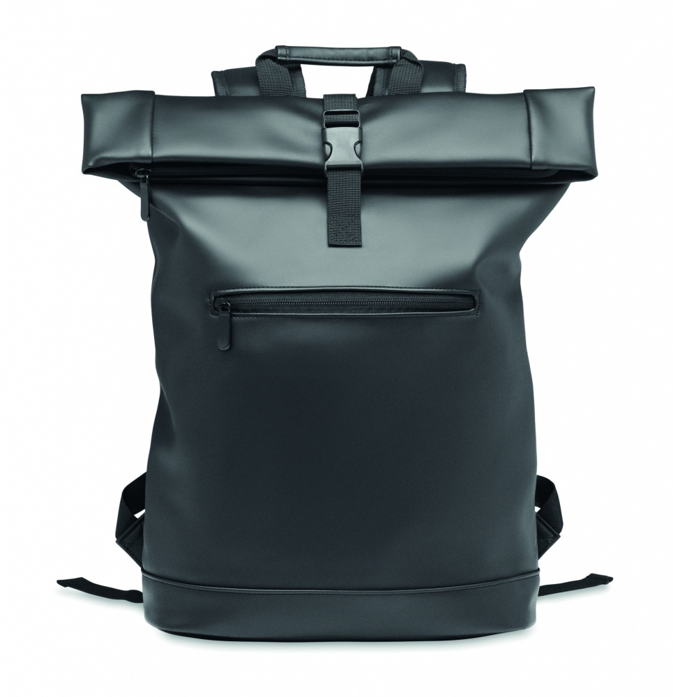 Logotrade promotional item picture of: Laptop PU Rolltop backpack