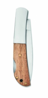 Logo trade promotional products picture of: Foldable knife in acacia wood