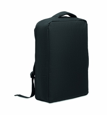 Logo trade promotional giveaways image of: A safe 15-inch laptop backpack made of 300D RPET with a 210D RPET lining and customizable printing.