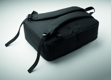 Logotrade promotional merchandise image of: Slim 15 inch laptop backpack made of 600D RPET polyester with a 210D lining and customizable printing