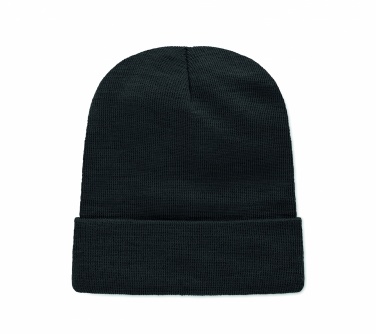 Logo trade business gifts image of: Unisex beanie RPET polyester