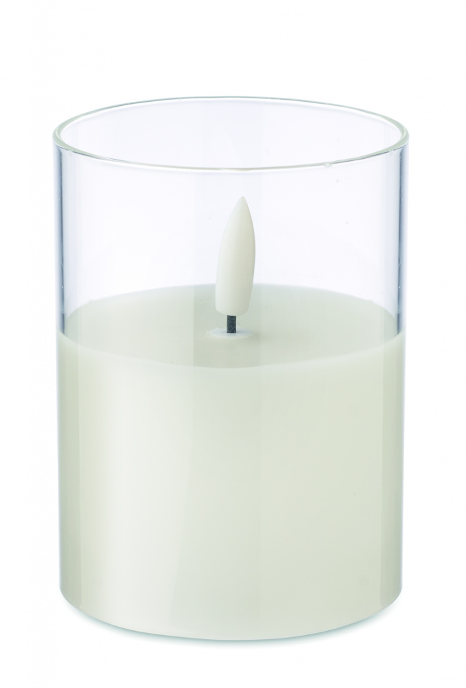 Logo trade promotional item photo of: LED wax candle in glass holder