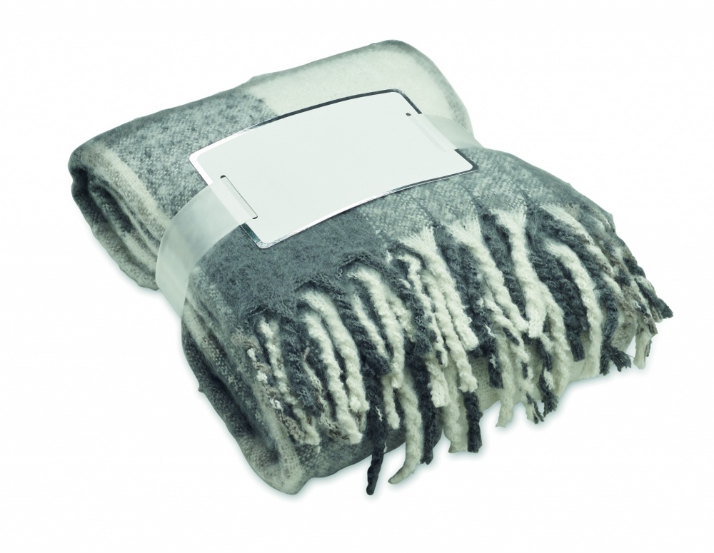 Logo trade promotional product photo of: Chequered mohair blanket