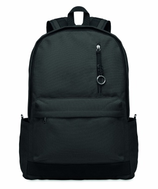 Logo trade promotional item photo of: A 15-inch laptop backpack made of recycled pre-consumer cotton with customizable printing