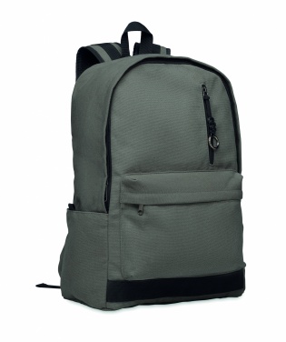 Logotrade corporate gift picture of: A 15-inch laptop backpack made of recycled pre-consumer cotton with customizable printing