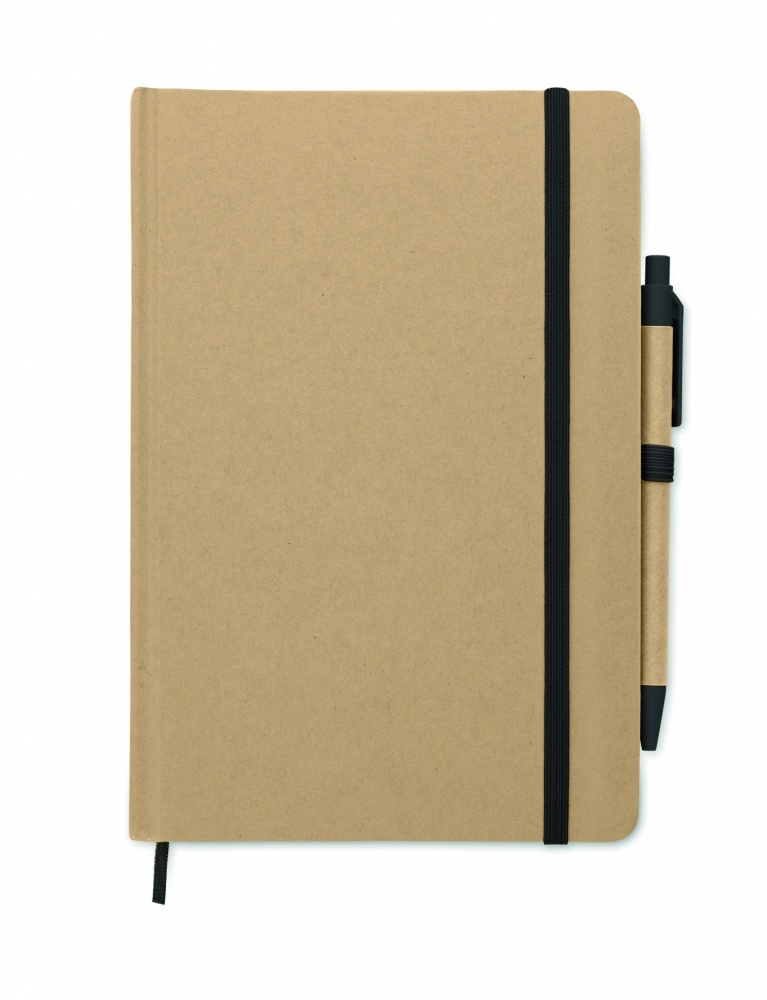 Logo trade promotional products image of: Caratil A5 notebook in recycled carton