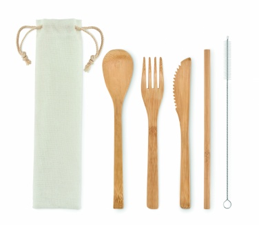 Logotrade corporate gifts photo of: Bamboo cutlery with straw