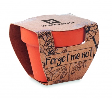 Logo trade promotional items image of: Terracotta pot 'forget me not'