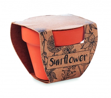 Logotrade promotional gift picture of: Terracotta pot 'sunflower'